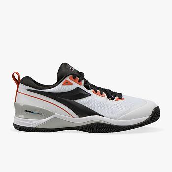 Diadora Speed Blushield 5 Clay Biele / Cierne - Panske Tenisove Tenisky